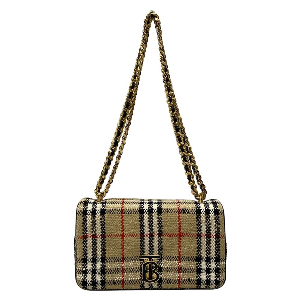 Burberry Small Lola Bag Shoulder Bag 8063080 Cotton Wool Nylon Grained Calf